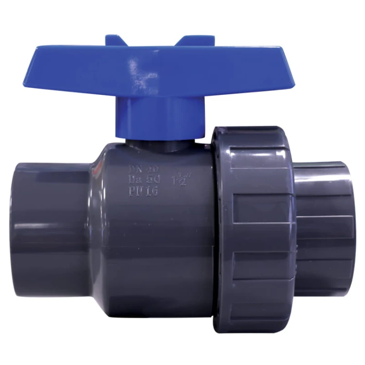 Zawór kulowy BSPT 1/2" PVC szary