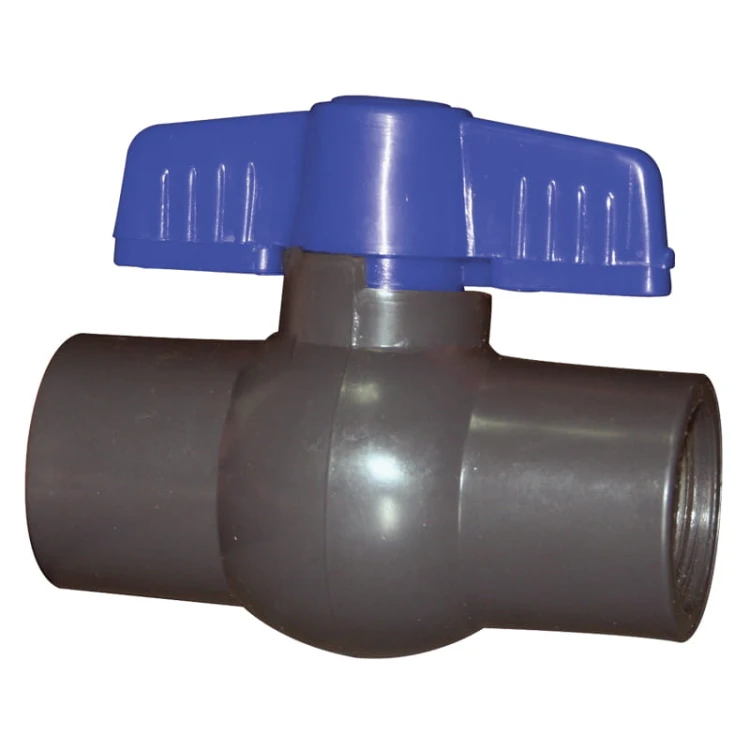 Zawór kulowy 1" PVC szary