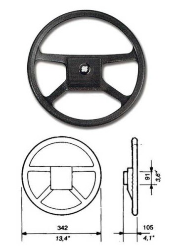 Kierownica 342 mm Ultraflex biała