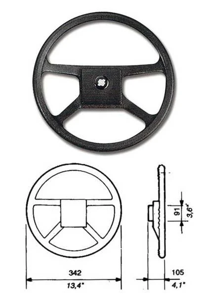 Kierownica 342 mm Ultraflex biała