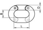 Łącznik łańcucha ze stali nierdzewnej INOX 8 mm