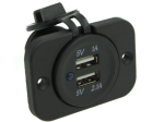 Gniazdo USB x 2 60 x 42,5 x 51,4 mm czarne