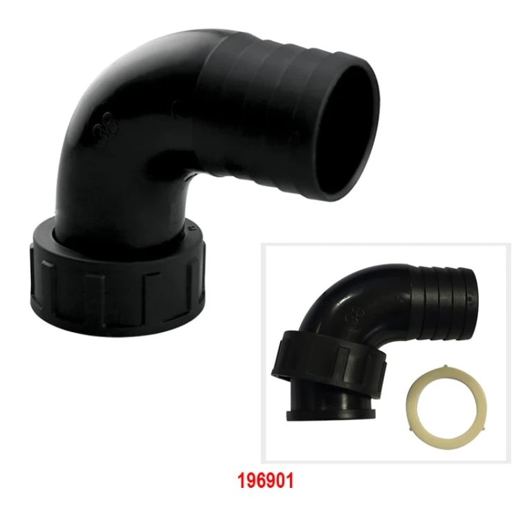 Króciec 90 st. 1 1/2" na przewód 38 mm do zbiornika stacjonarnego Bora