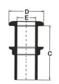 Przejście burtowe 3/4" 19 mm ze stali nierdzewnej