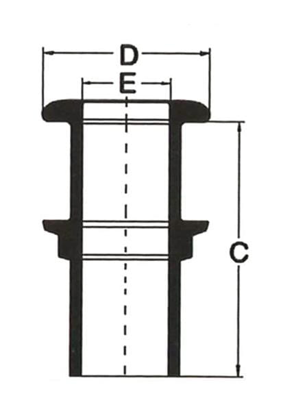 Przejście burtowe 1" 26 mm ze stali nierdzewnej