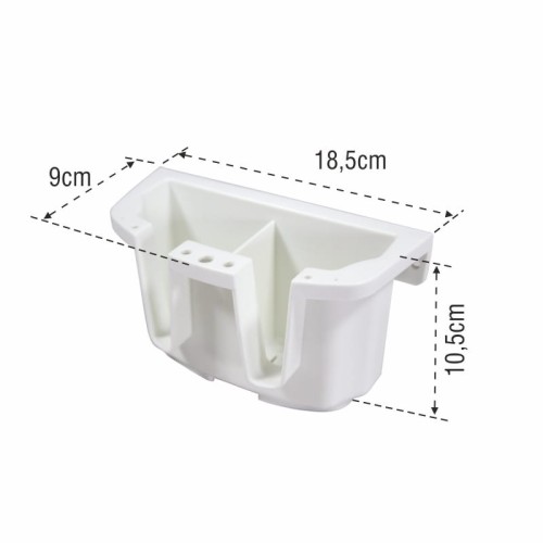 Organizer schowek z tworzywa 18,5 x 9 cm grafitowy