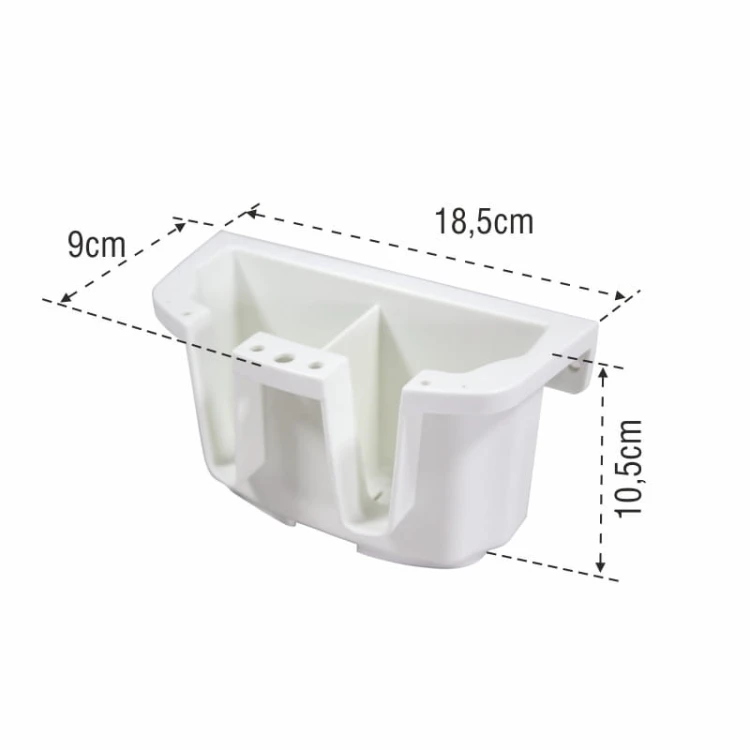 Organizer schowek z tworzywa 18,5 x 9 cm grafitowy