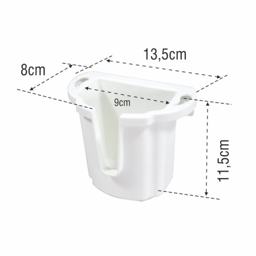 Organizer schowek z tworzywa 13,5 x 8 x 11,5 cm grafitowy