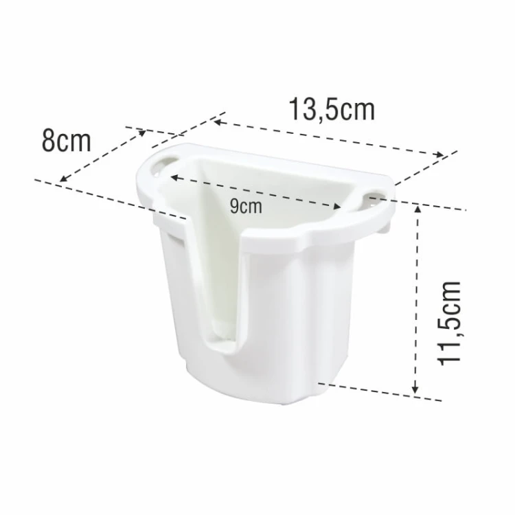 Organizer schowek z tworzywa 13,5 x 8 x 11,5 cm grafitowy