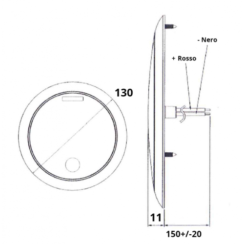Lampa wewnętrzna kabinowa LED 110 mm