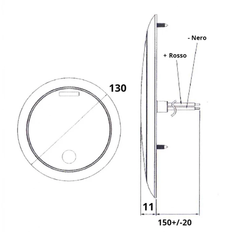 Lampa wewnętrzna kabinowa LED 110 mm