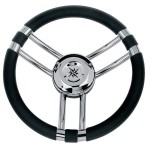 Kierownica Savoretti T21B 350 mm ze stali nierdzewnej czarna