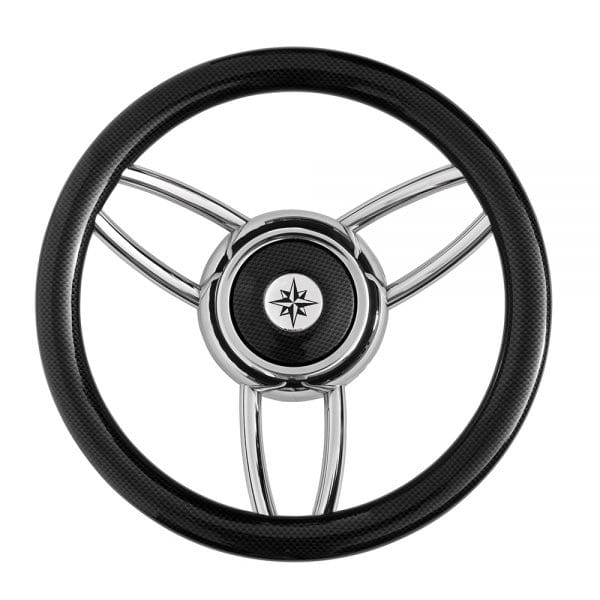 Kierownica Savoretti T26CF 350 mm ze stali nierdzewnej i tworzywa carbon