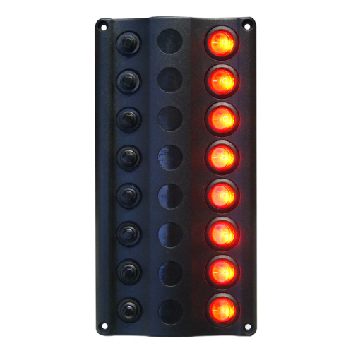Tablica rozdzielcza, bezpieczniki automatyczne x 8 LED