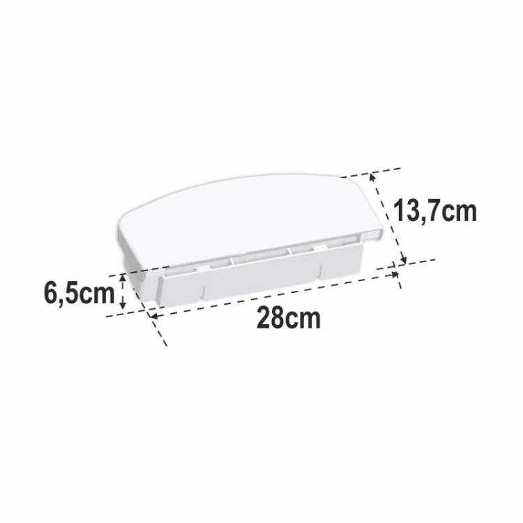 Uchwyt Store-All na worek na śmieci 28 x 13 cm biały
