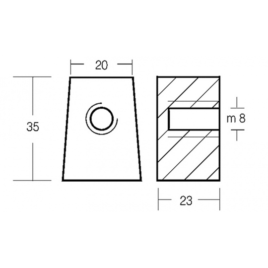 Anoda do silnika Yamaha 25-60 KM 67C-45251-00 aluminiowa