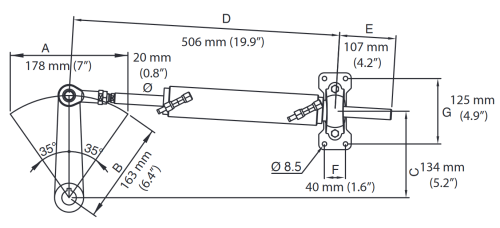 Siłownik hydrauliczny Ultraflex UC293-I