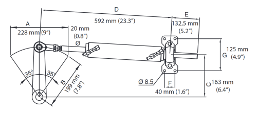 Siłownik hydrauliczny Ultraflex UC378-I