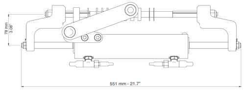 Siłownik hydrauliczny Ultraflex UC95-OBF/1