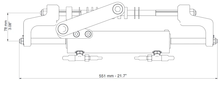 Siłownik hydrauliczny Ultraflex UC95-OBF/1