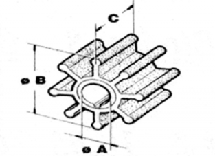 Wirnik pompy wody zamiennik Mercury 2T 30-60 47-89983