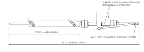 Siłownik sterociągu hydraulicznego SeaStar HC5330