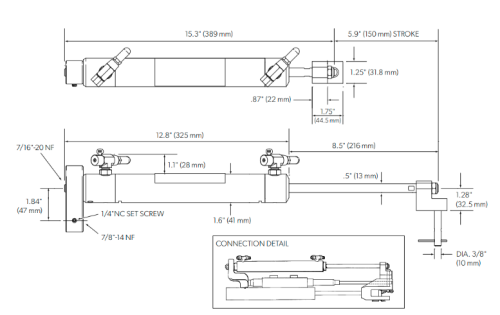 Siłownik sterociągu hydraulicznego SeaStar HC5331