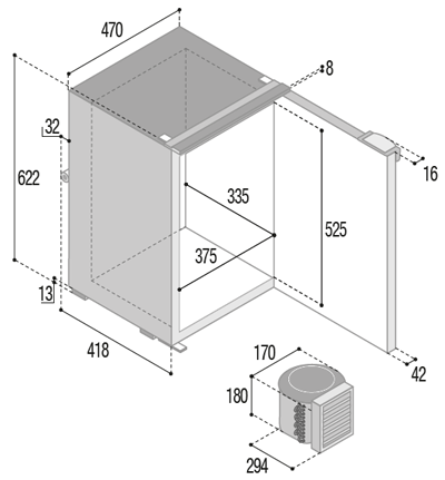 Lodówka Vitrifrigo klasyczna 75l