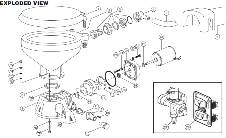 Jabsco Quiet Flush 37047-2000