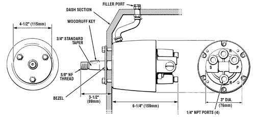 SeaStar HH5261-3 Rear Mount