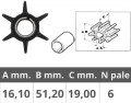 Wirnik pompy wody Yamaha 25 - 50, F25, F30, F40