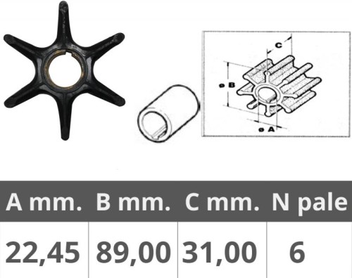 Wirnik pompy wody Yamaha 115 - 300, F115 - F250