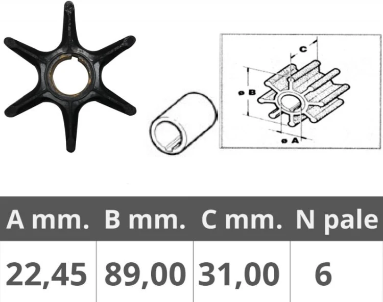 Wirnik pompy wody Yamaha 115 - 300, F115 - F250