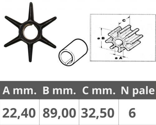 Wirnik pompy wody impeller Mercury/Mariner/Mercruiser