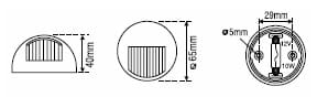 Lampa nawigacyjna burtowa czerwona 112,5 st.